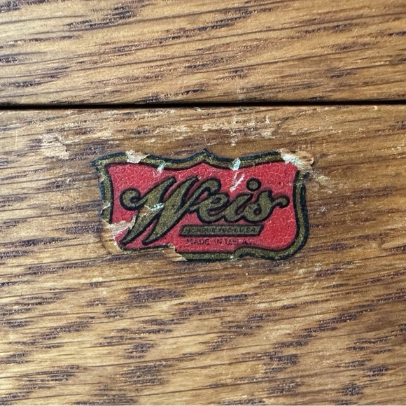 VINTAGE Weis Oak Dovetail Index Card Filing Box - Made in USA - Picture 2 of 16